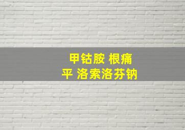 甲钴胺 根痛平 洛索洛芬钠